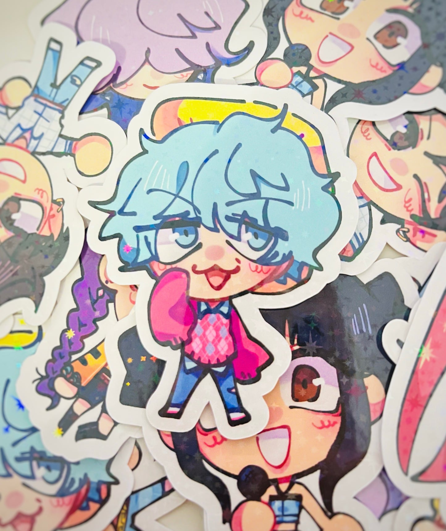 Kpop Demon Hunters Saja Boys Hologaphic Glitter Vinyl Stickers