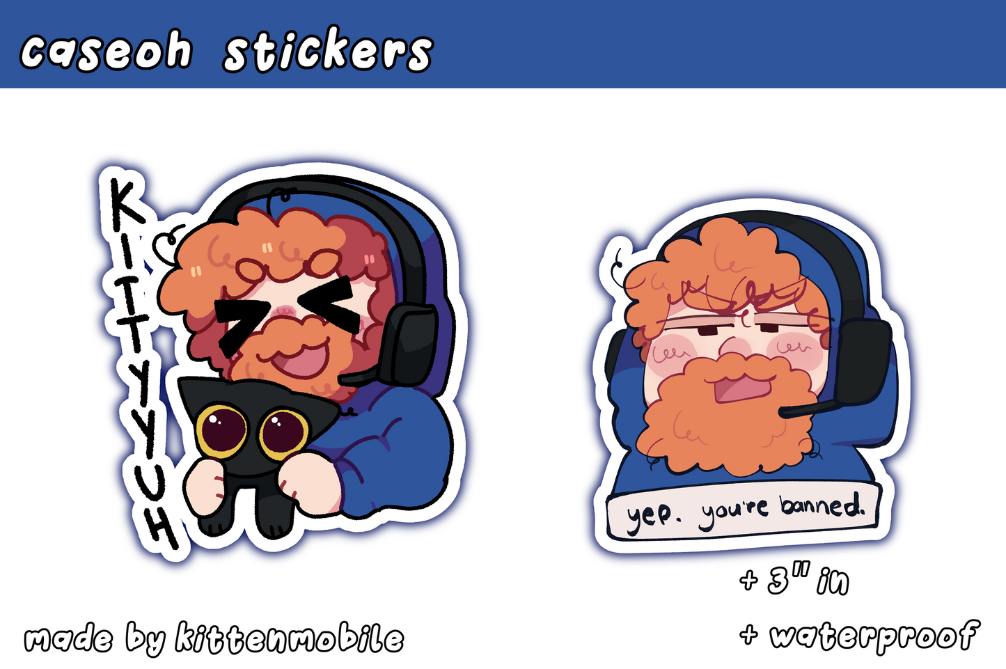 Caseoh 3" Vinyl Stickers