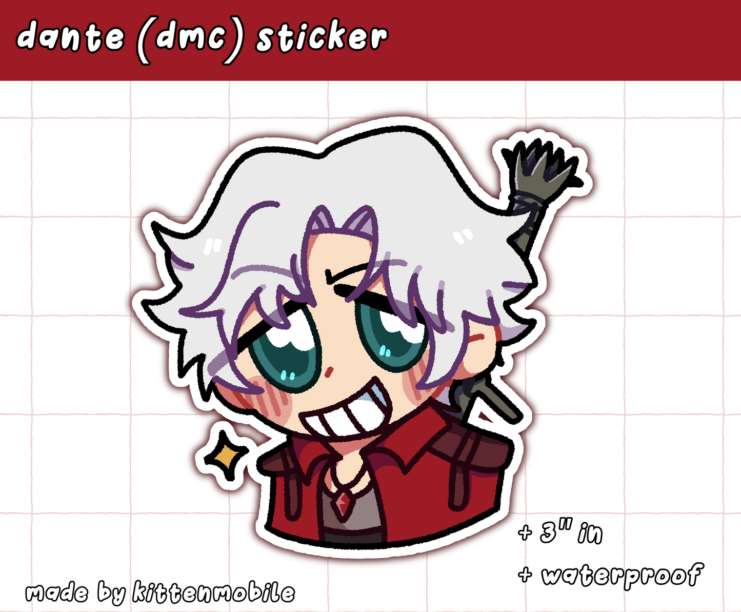 Dante DMC Vinyl 3"in Sticker