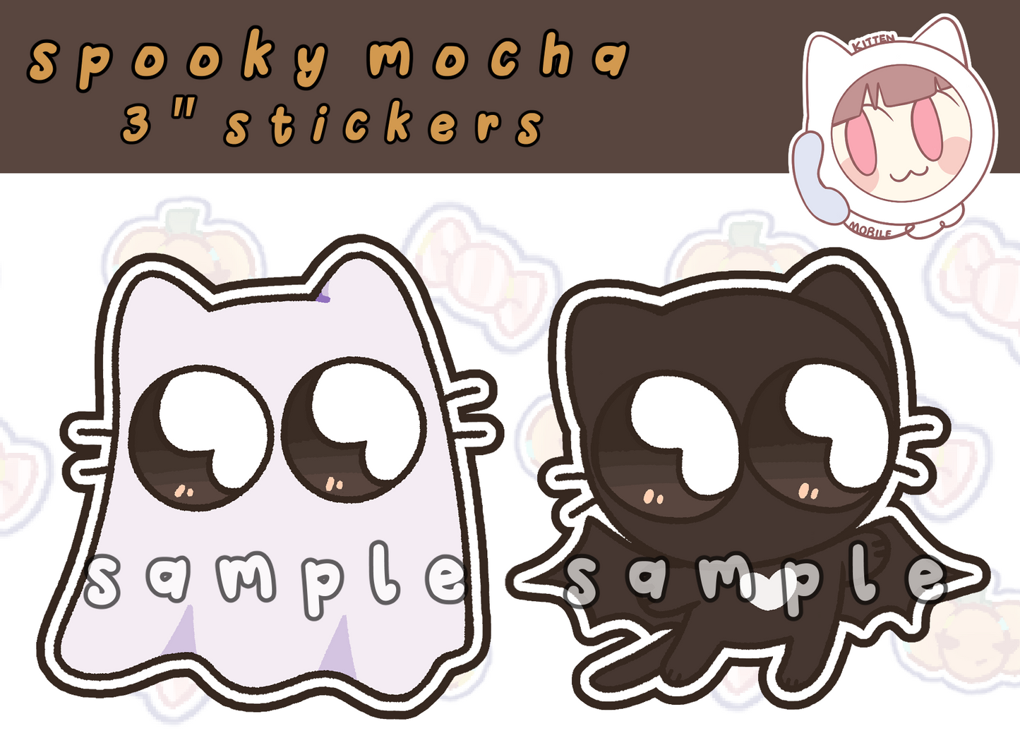 Halloween Mocha's 3" Vinyl Stickers