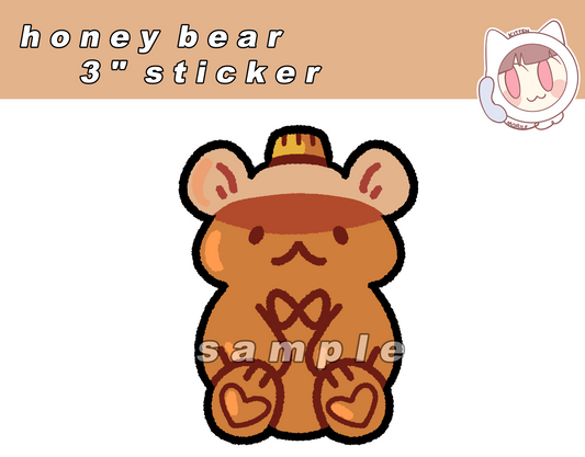 Honey Bear 3" Vinyl Sticker