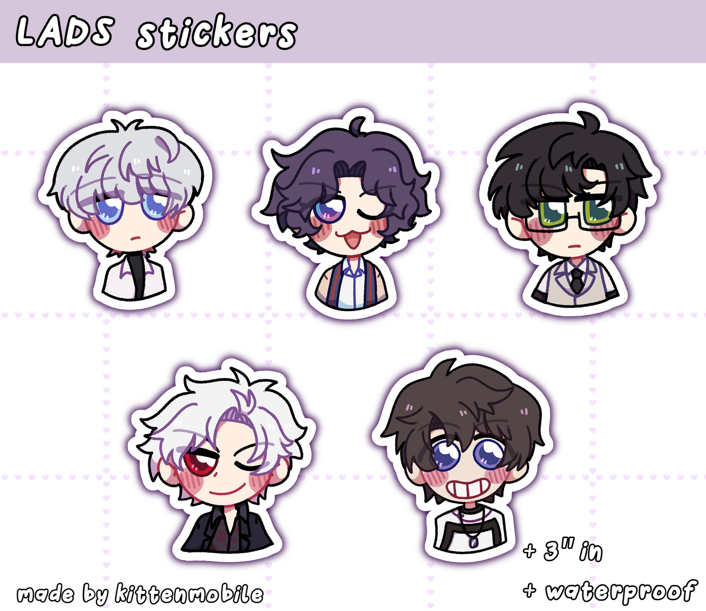 LADS Love and Deepspace 3"in Vinyl Stickers