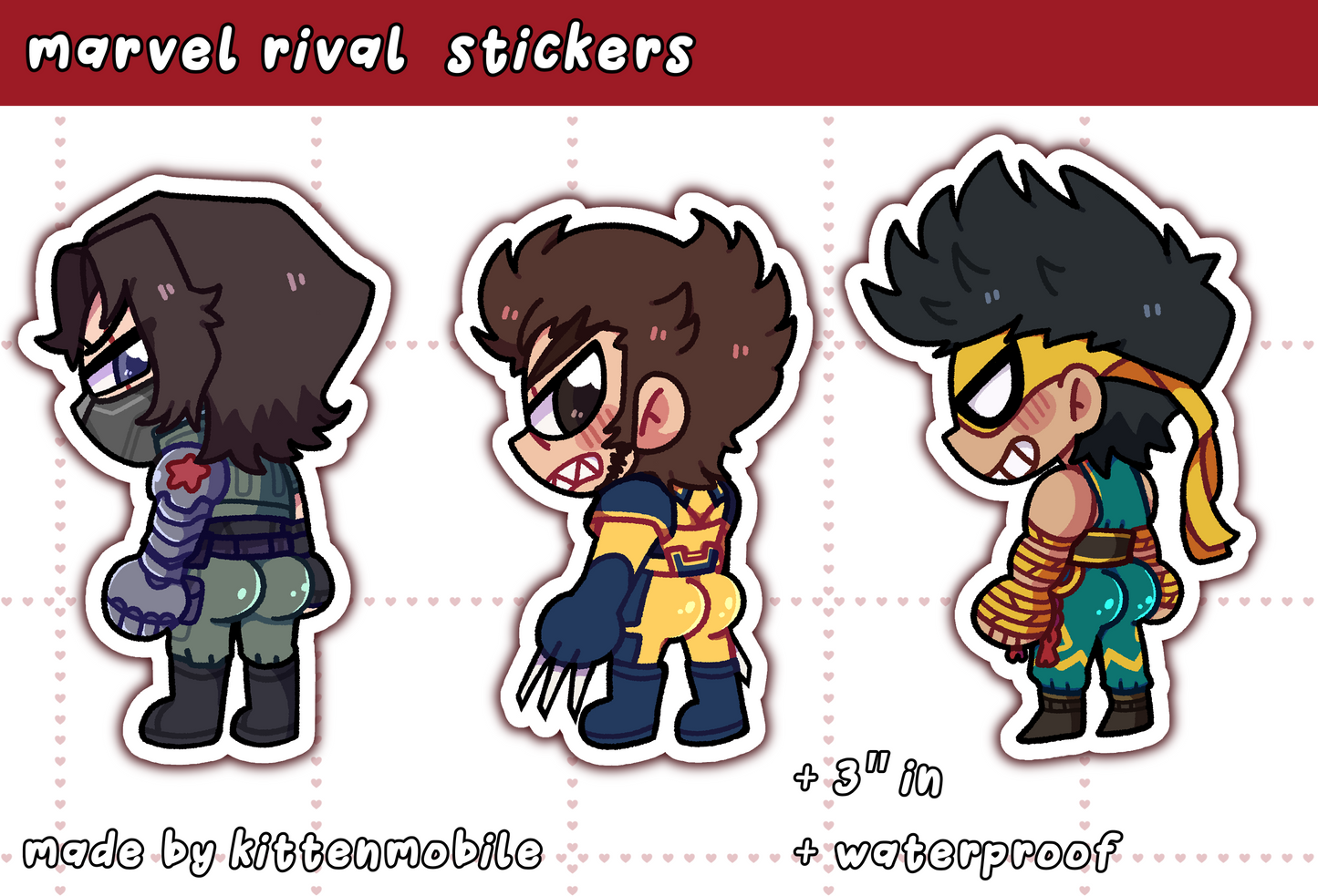 Marvel Rivals 3"in Vinyl Stickers