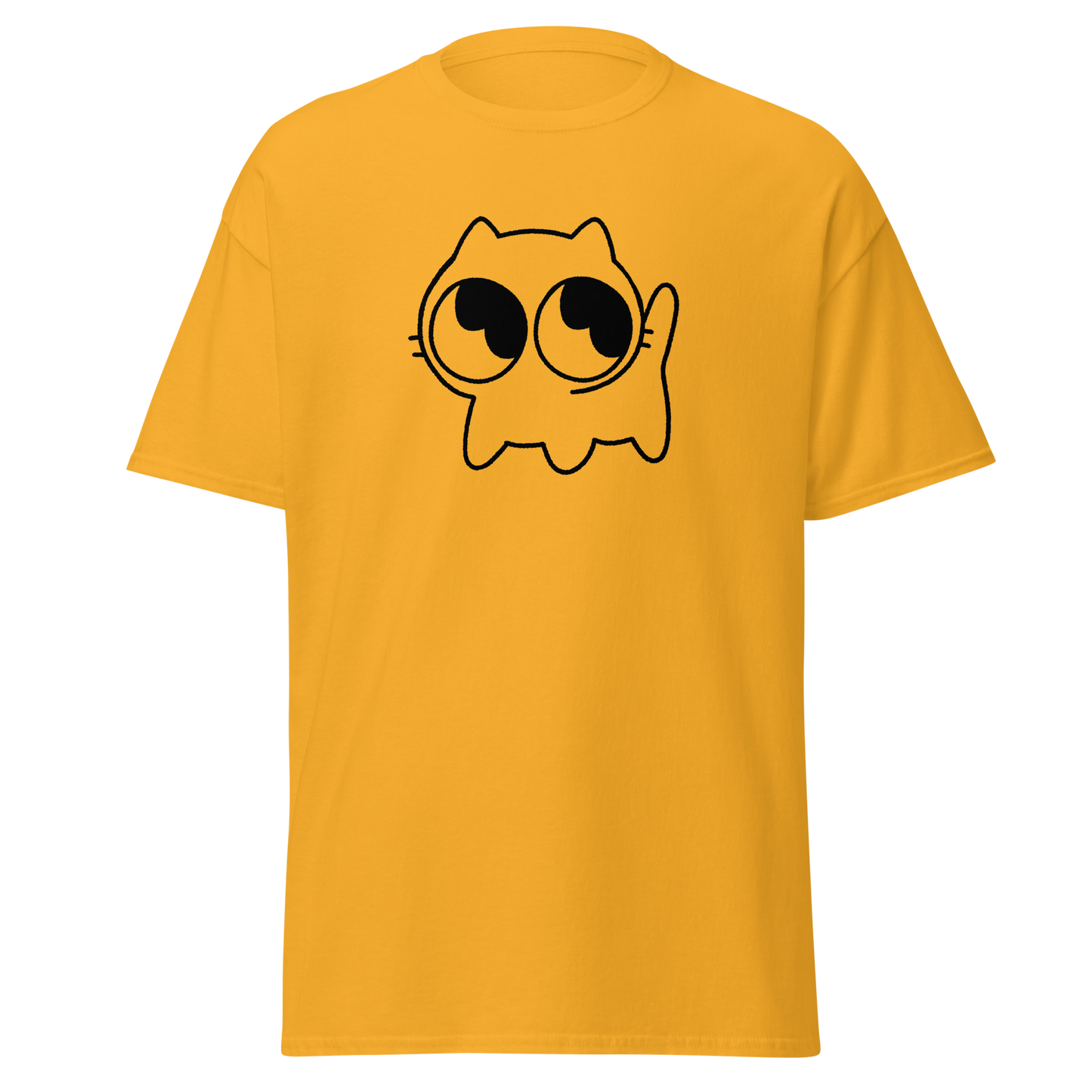 Mocha Kitty Men's tee (Black Outline)