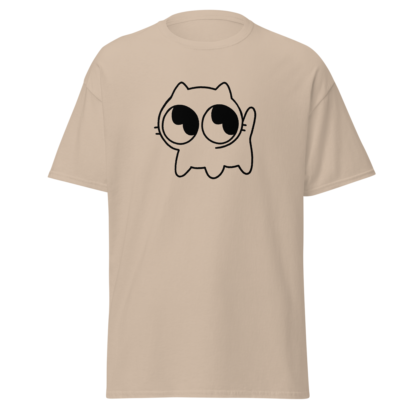 Mocha Kitty Men's tee (Black Outline)