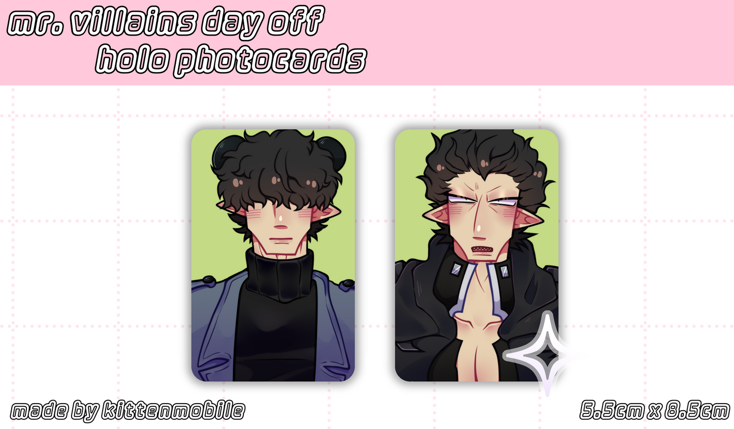 Mr. Villian's Day Off / Warumono-san Holo Photocards