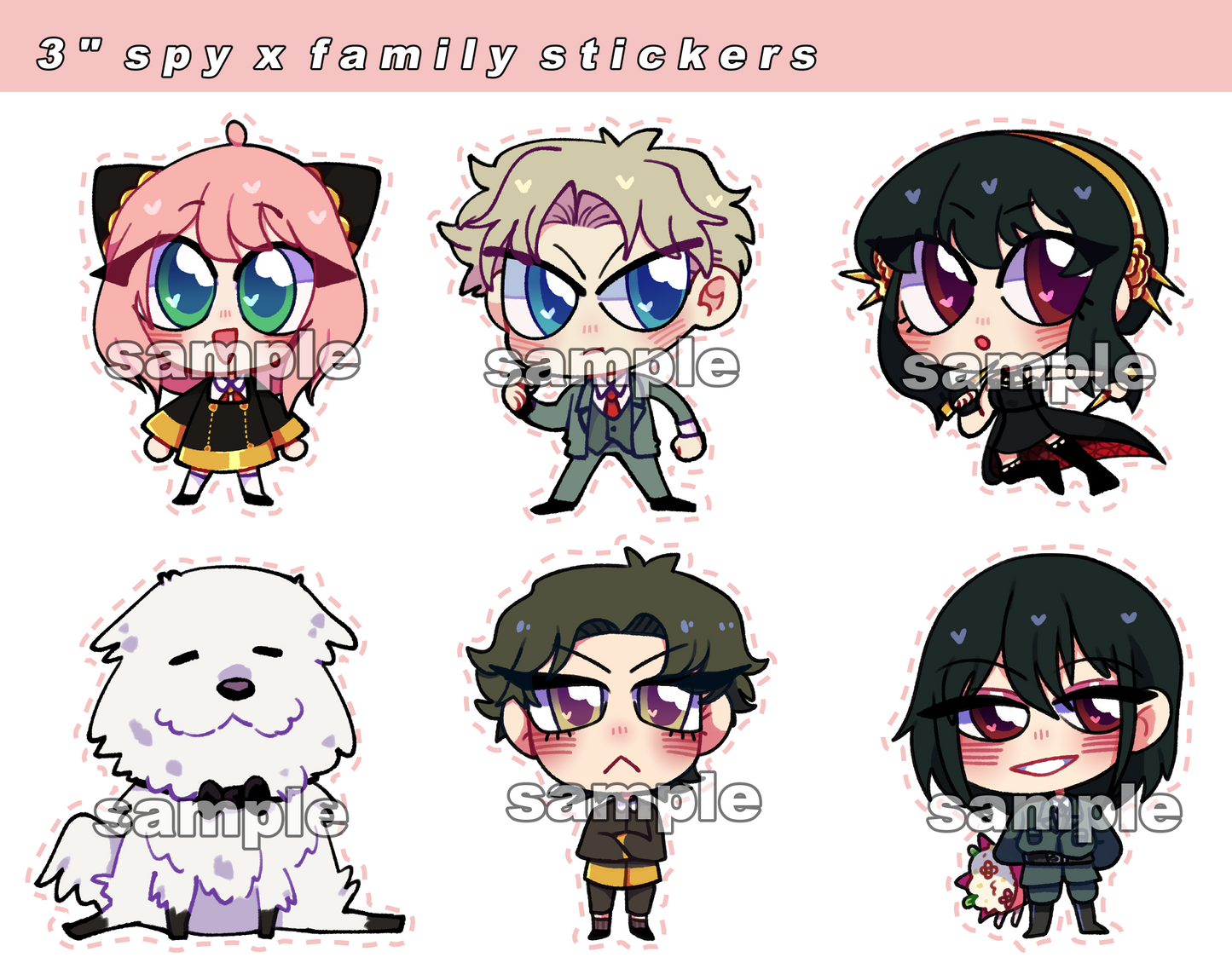 Spy x Family 3" Vinyl Stickers