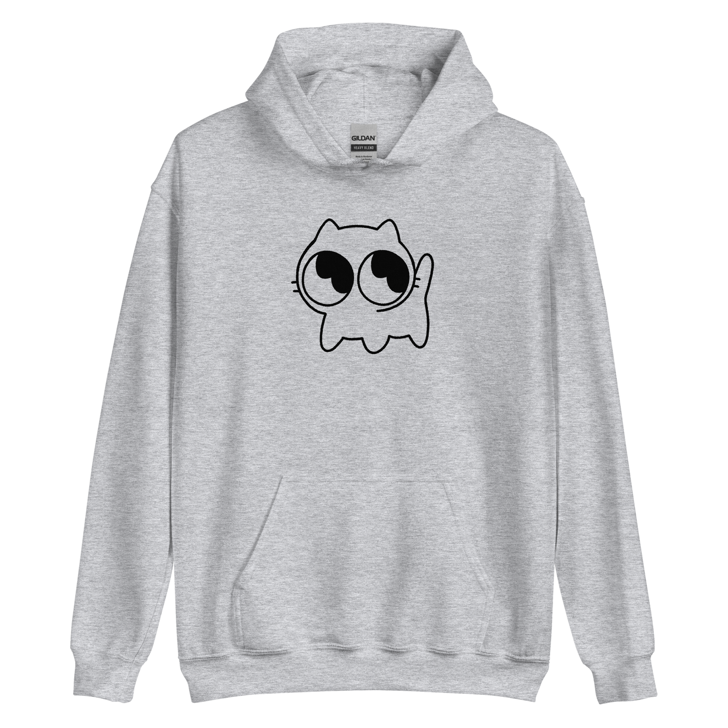 Mocha Kitty Unisex Hoodie (Black Outline)