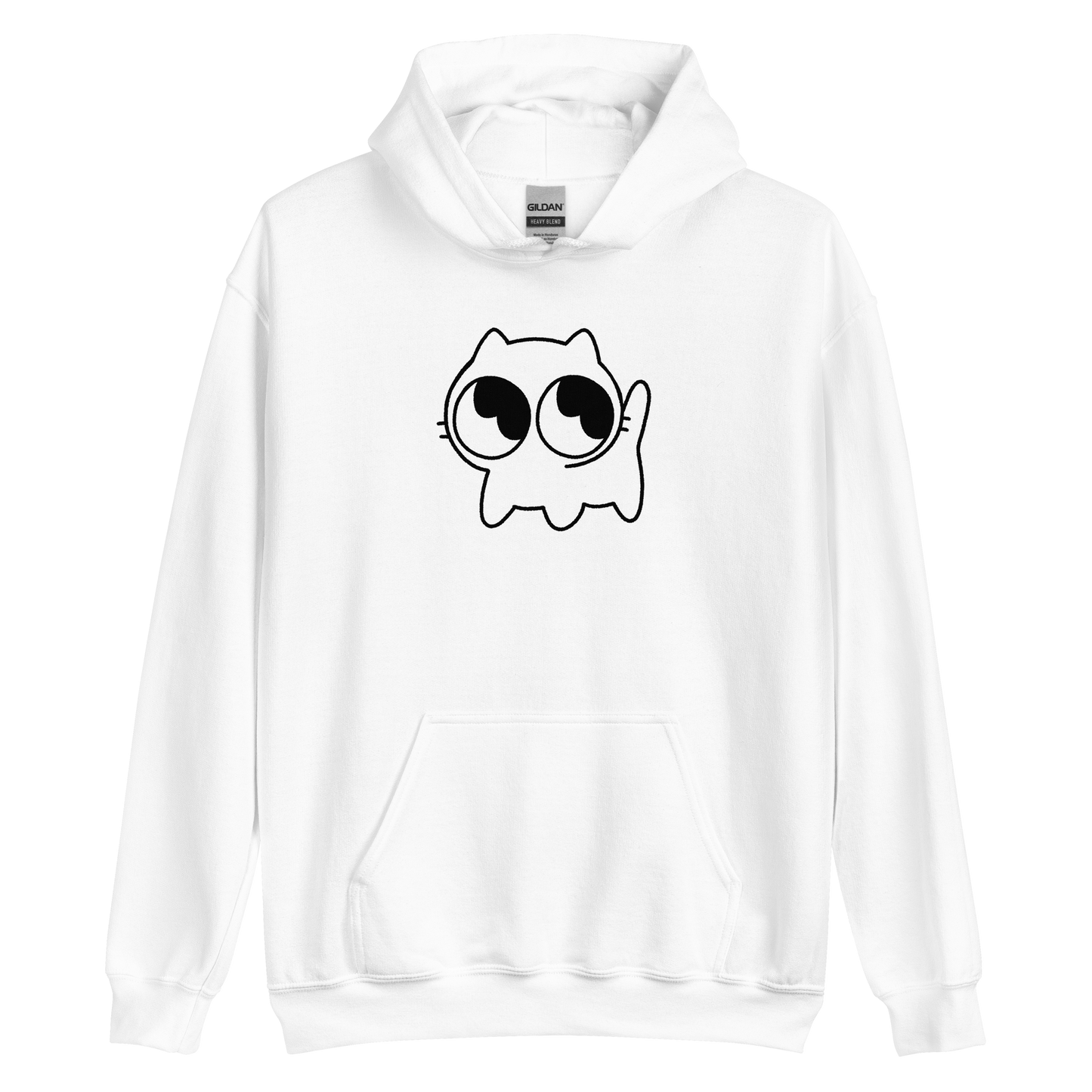 Mocha Kitty Unisex Hoodie (Black Outline)
