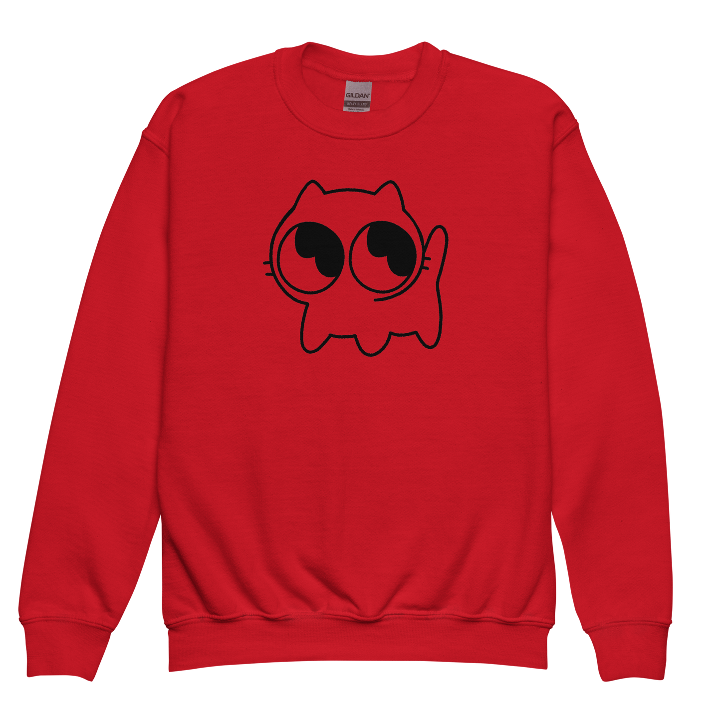 Kids Mocha Crewneck (Black Outline)