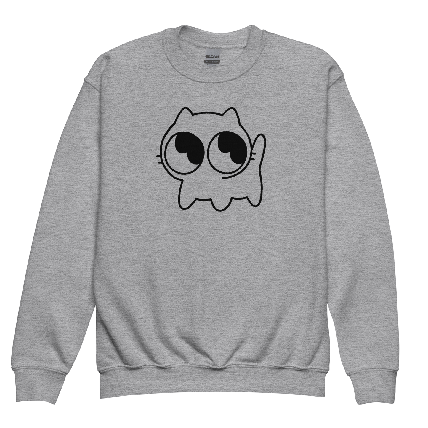 Kids Mocha Crewneck (Black Outline)