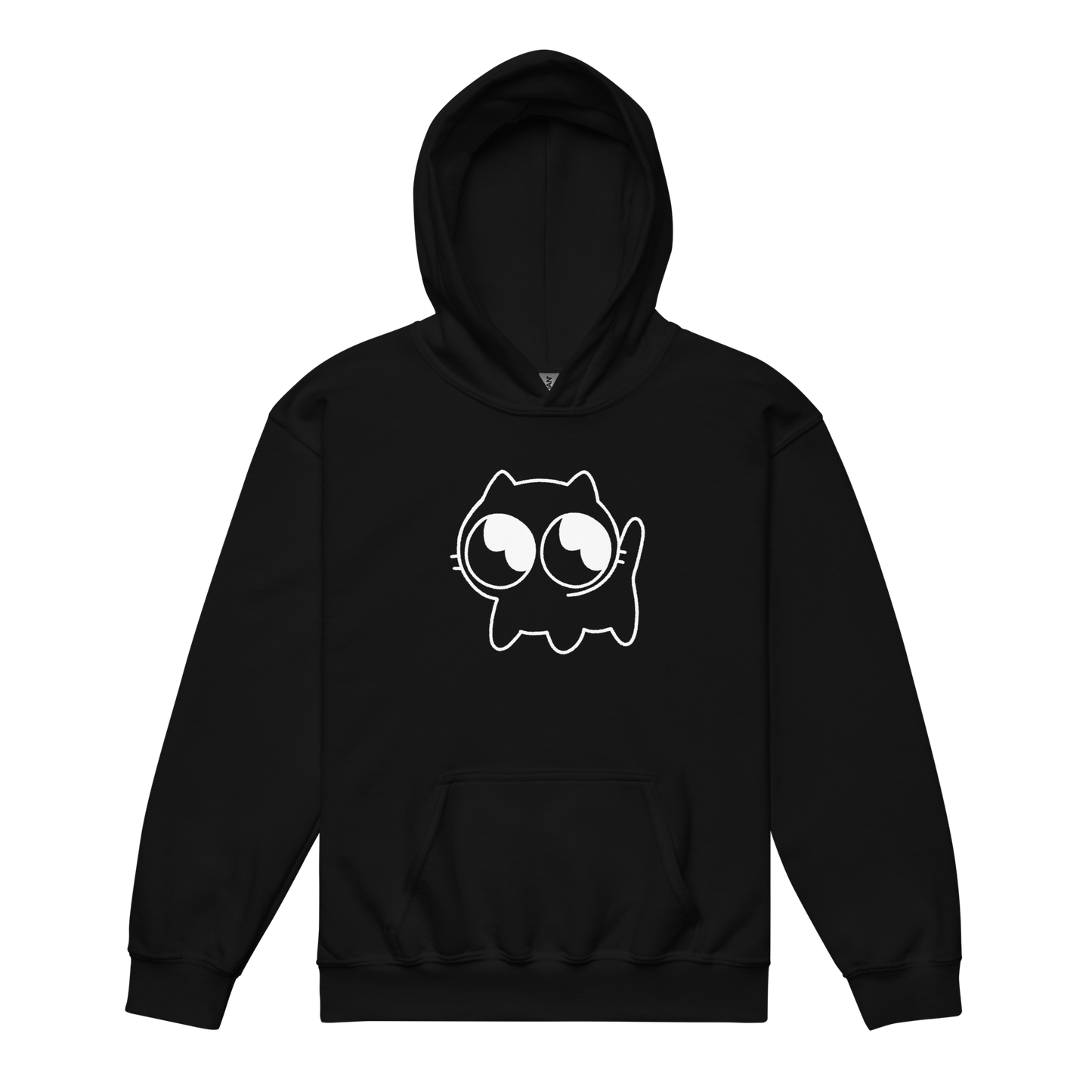 Kids Mocha Hoodie (White Outline)