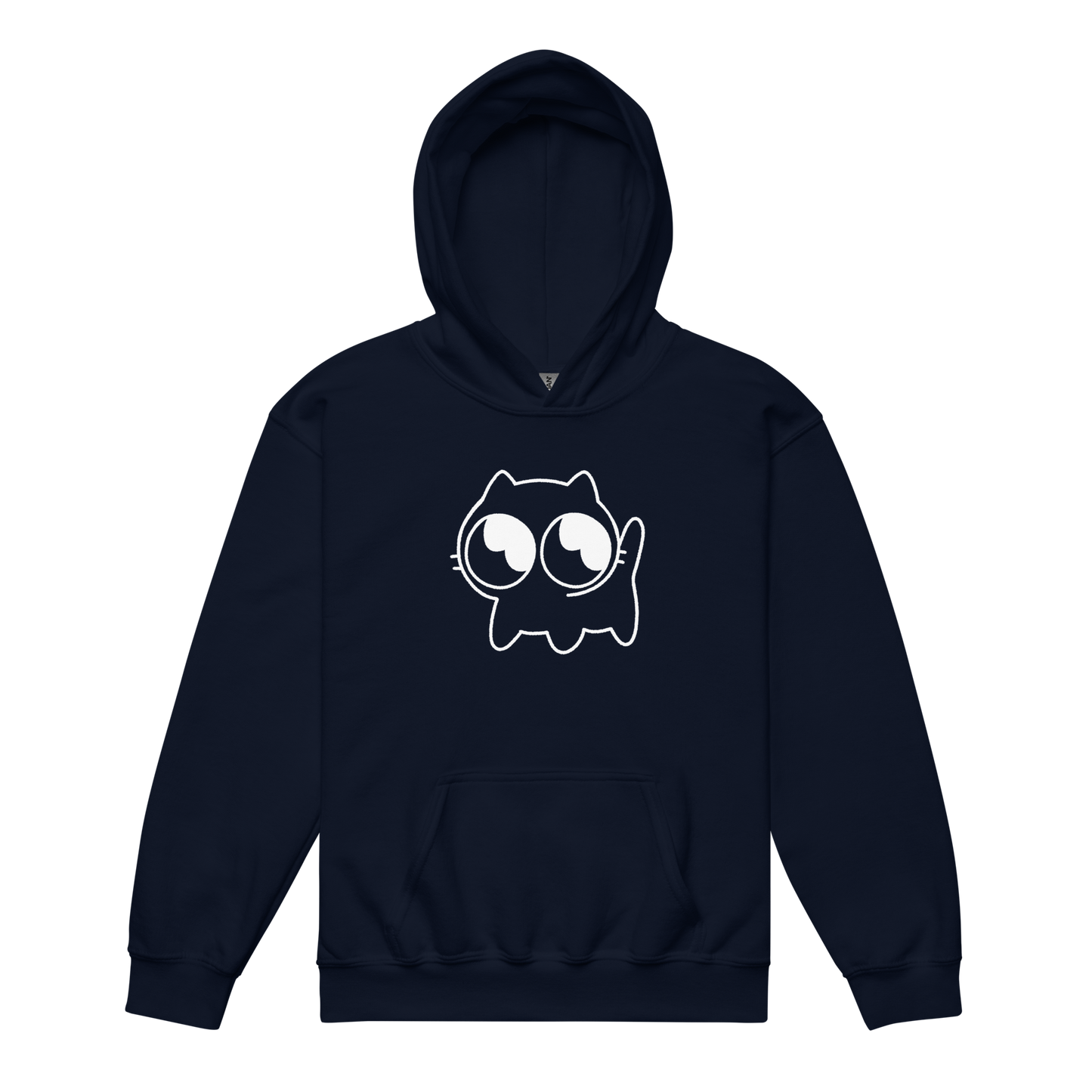 Kids Mocha Hoodie (White Outline)