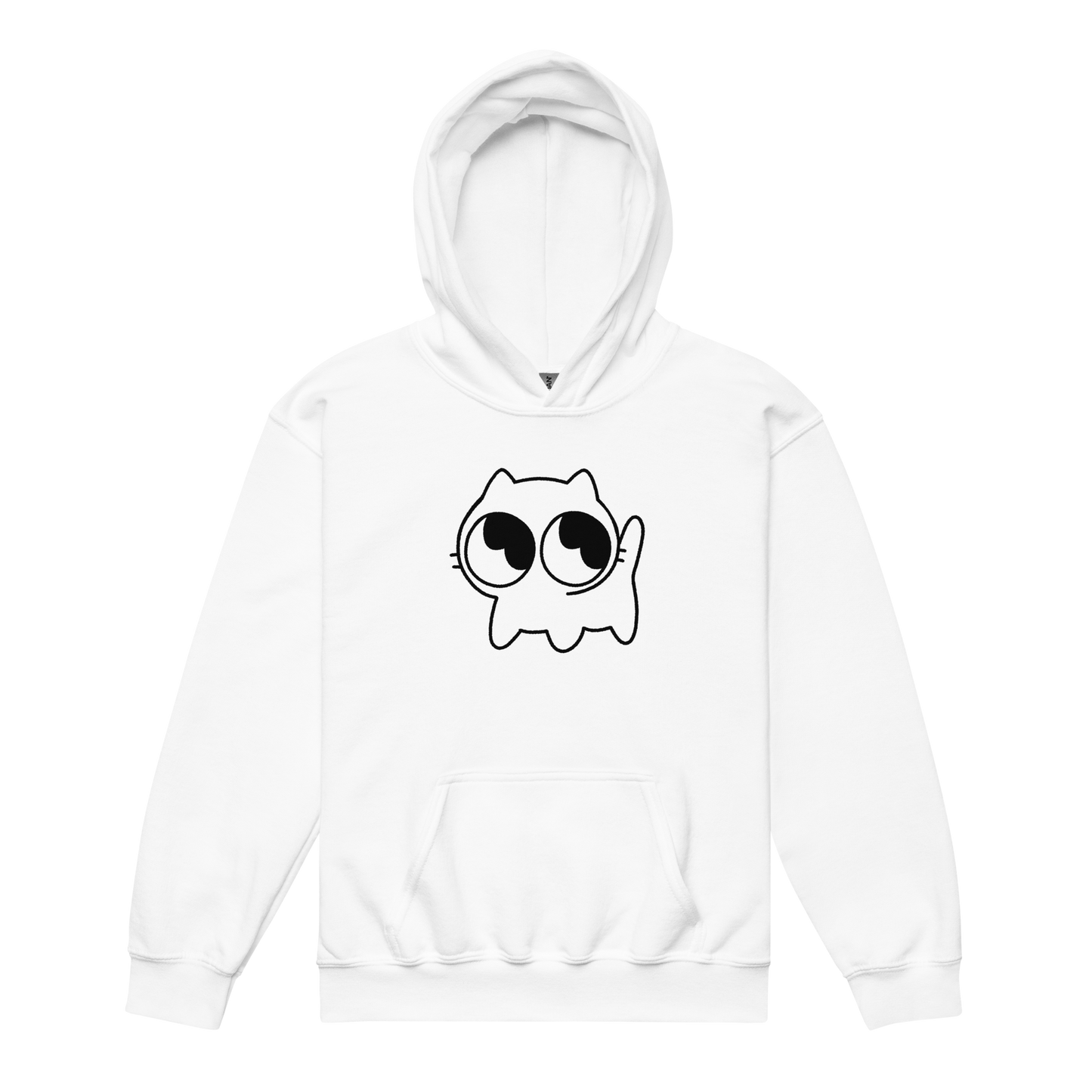 Kids Mocha Hoodie (Black Outline)