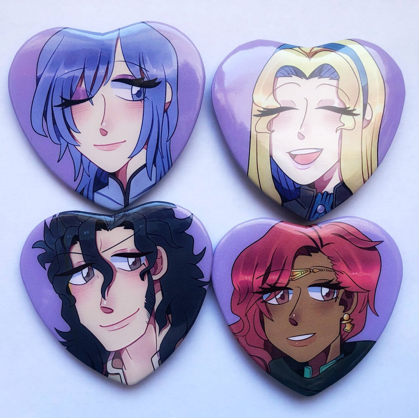 RETIRING Fire Emblem Three Houses: Ashen Wolves Heart Pins