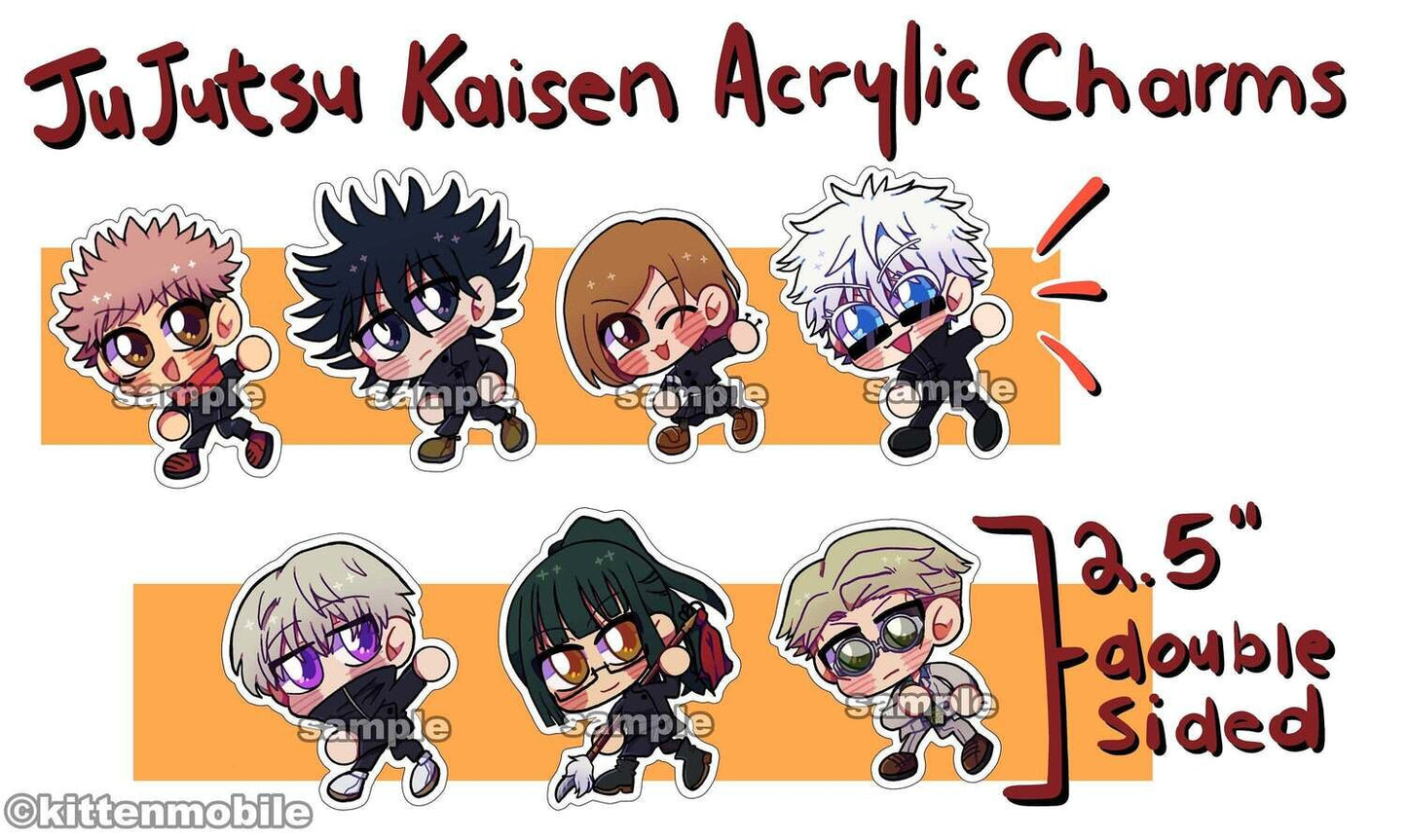 RETIRING Jujutsu Kaisen 2.5" Double-sided Epoxy Acrylic Charms