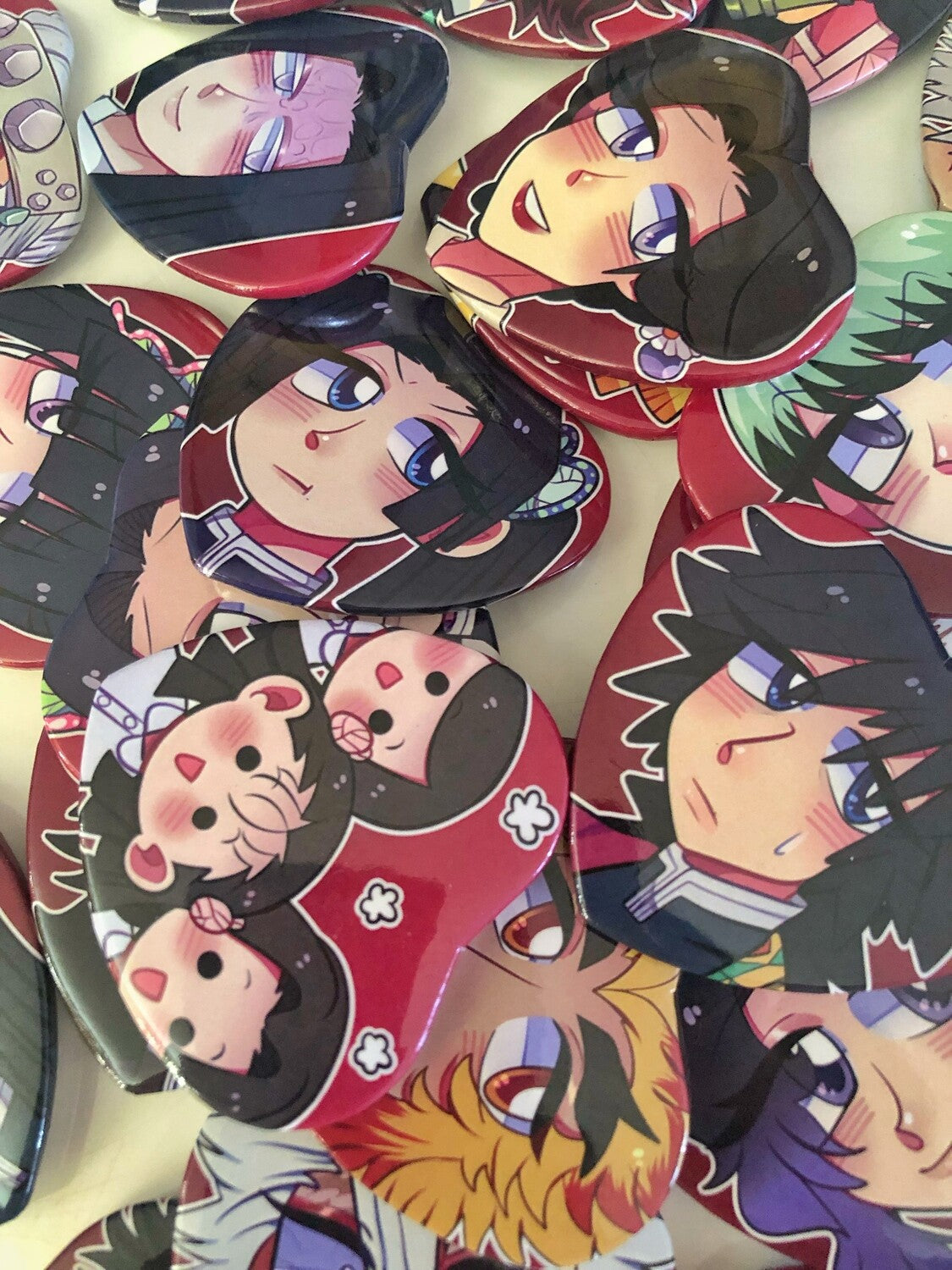 RETIRING Demon Slayer Heart Pins