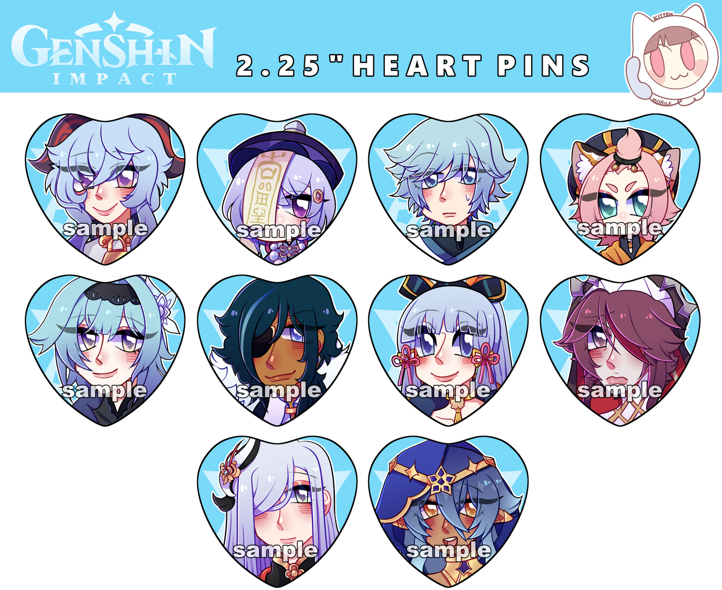 Genshin Impact Cryo Pins