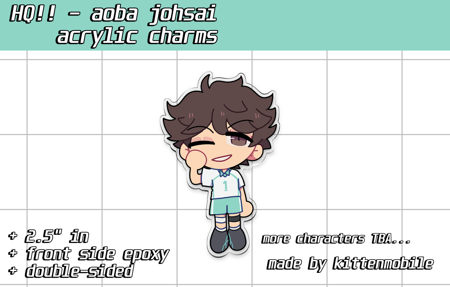Haikyuu: Aoba Johsai 2.5"in Acrylic Charms