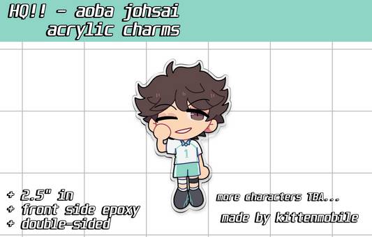 Haikyuu: Aoba Johsai 2.5"in Acrylic Charms