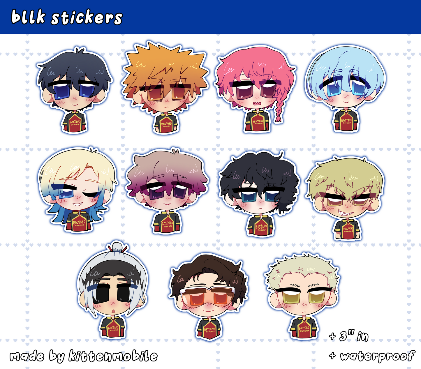 Blue Lock 3" Vinyl Stickers