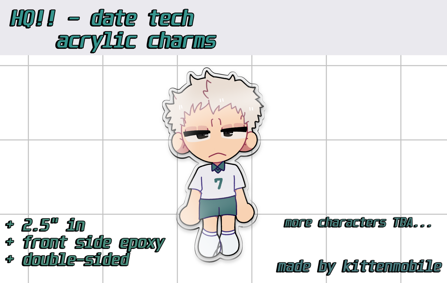 Haikyuu: Date Tech 2.5" in Acrylic Charms