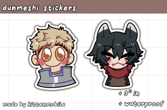 Dunmeshi 3"in Vinyl Stickers