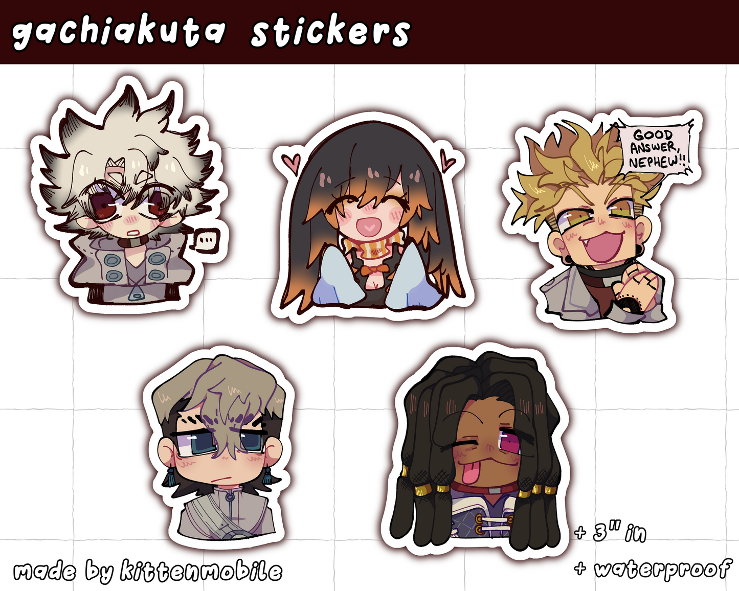 Gachiakuta 3in Vinyl Stickers