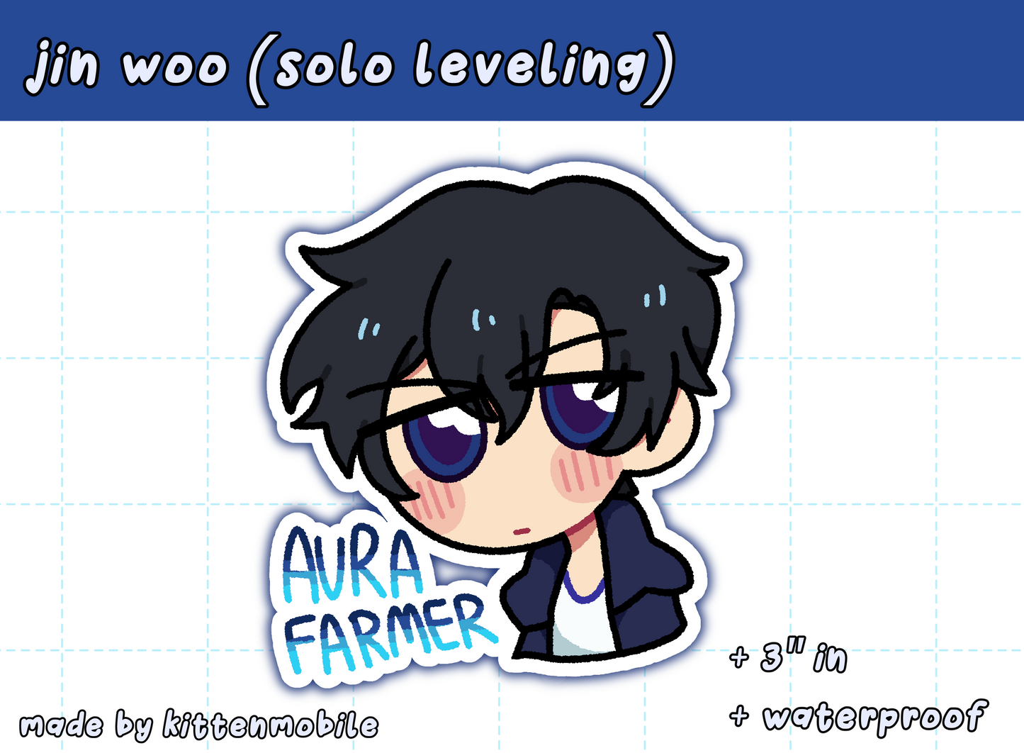 Solo Leveling Jin Woo 3in Vinyl Sticker