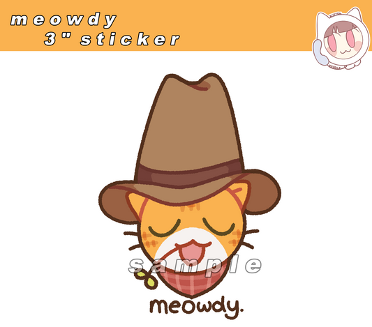 Meowdy 3" Vinyl Sticker