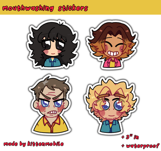 Mouthwashing 3"in Vinyl Stickers