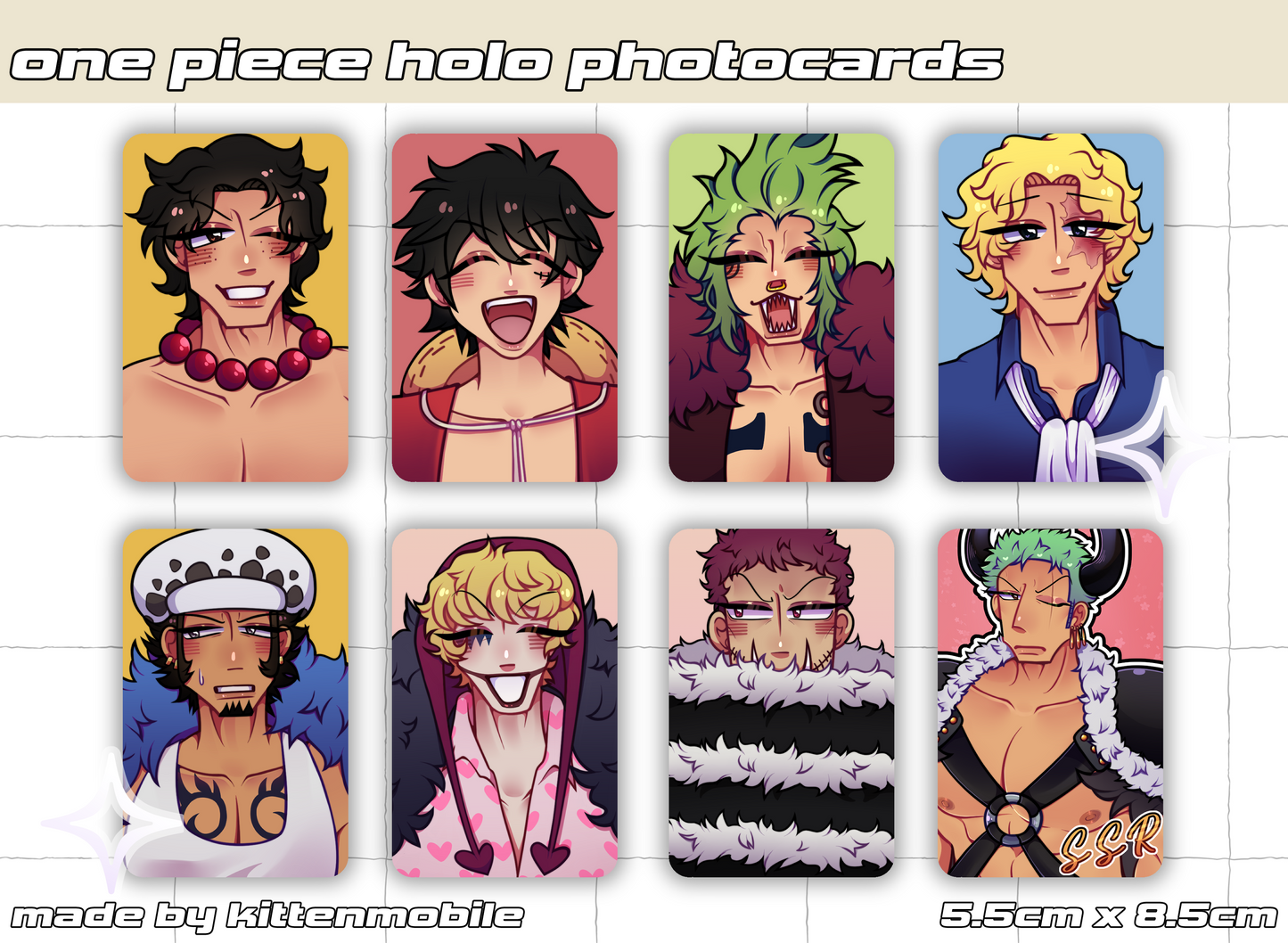 One Piece Holo Photocards