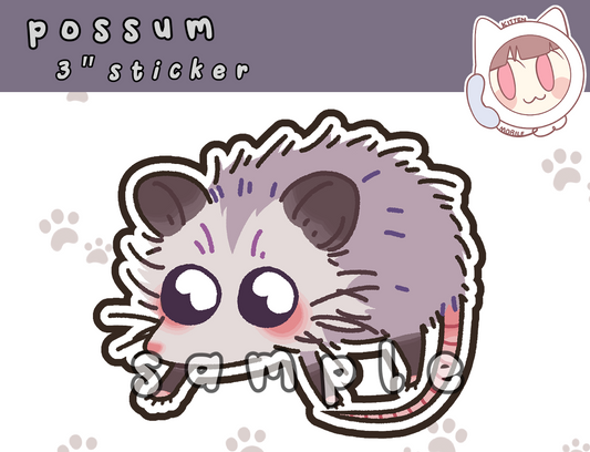 Baby Possum 3" Vinyl Sticker