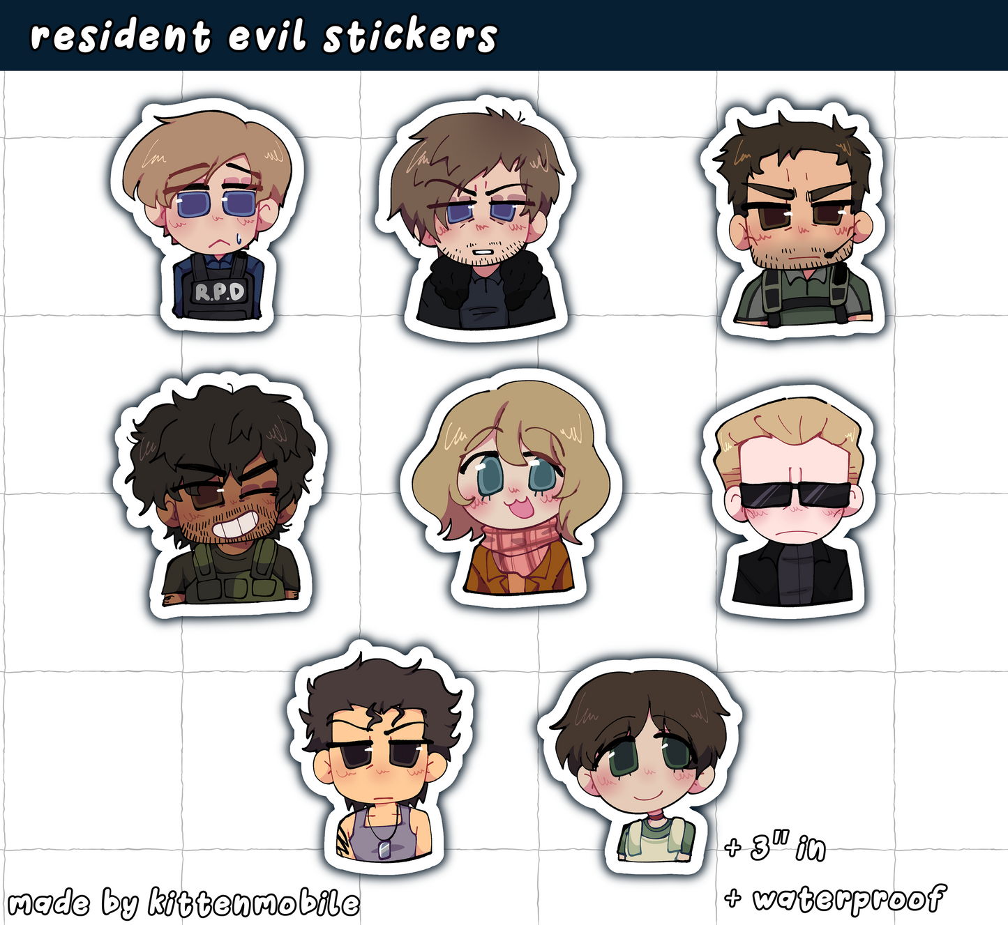 Resident Evil 3" Vinyl Waterproof Stickers