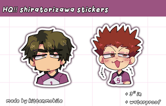 Haikyuu: Shiratorizawa 3"in Stickers