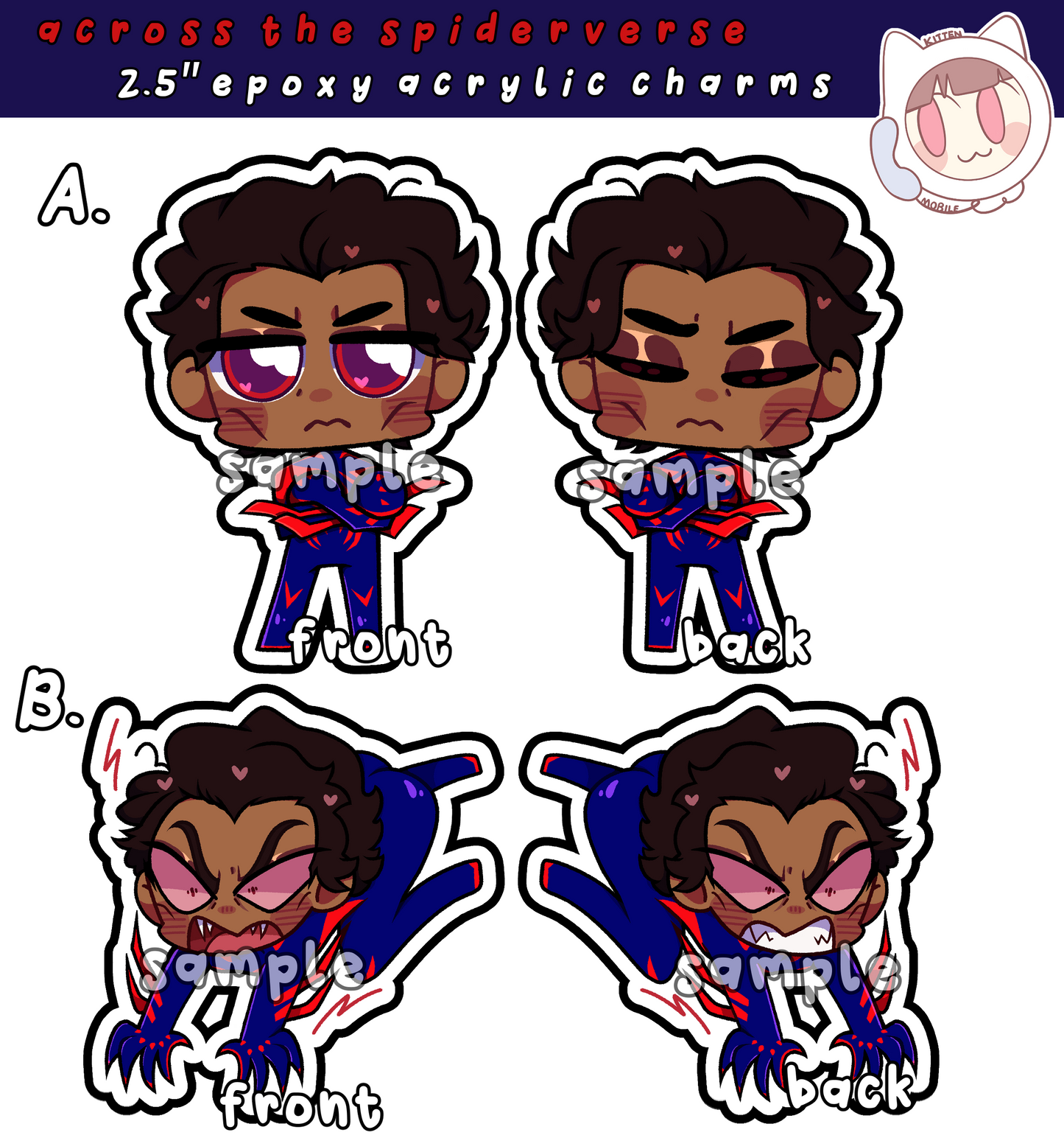 Across the Spiderverse 2.5" Epoxy Acrylic Charms