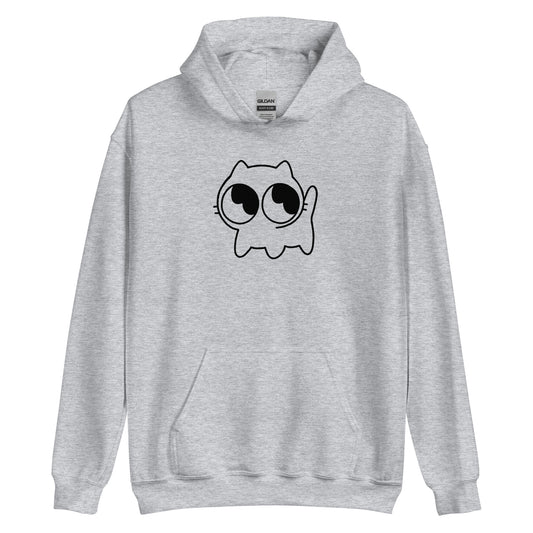 Mocha Kitty Unisex Hoodie (Black Outline)