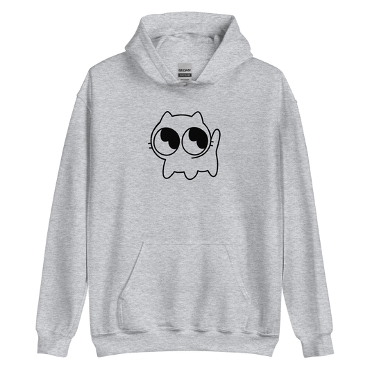 Mocha Kitty Unisex Hoodie (Black Outline)