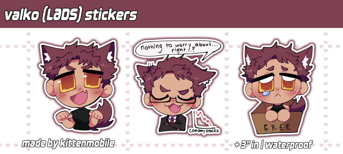 LADS Valko 3" Vinyl Stickers