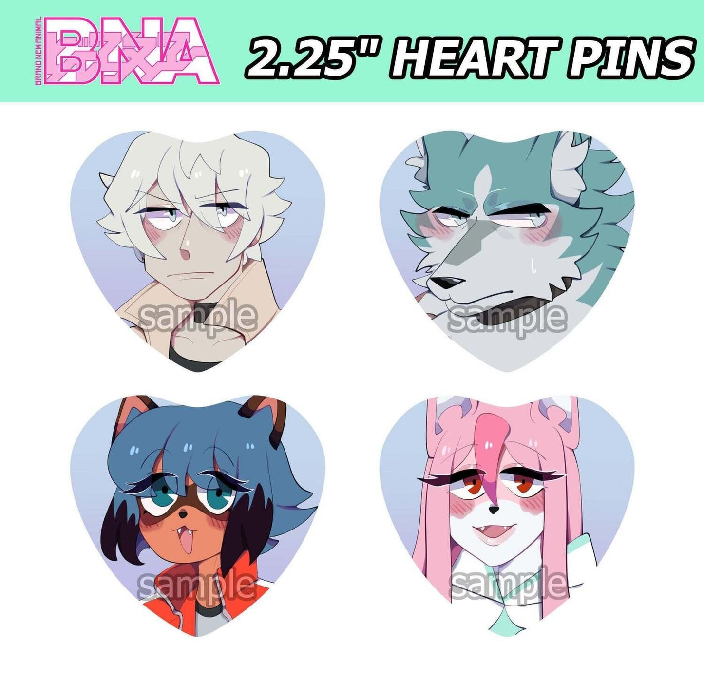 RETIRING BNA / Brand New Animal Holo Heart Pins