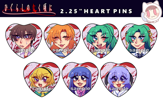 Higurashi Heart Pins